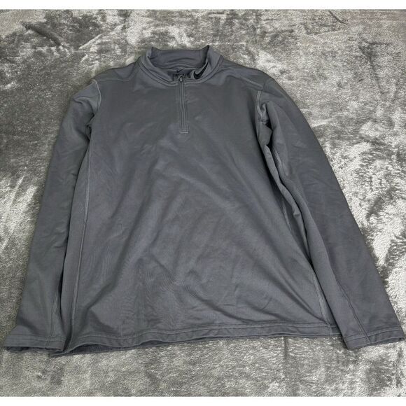 Nike Dri-Fit Men's Long Sleeve 1/4 Zip Training Athletic Shirt Size Medium Gray - Picture 1 of 11